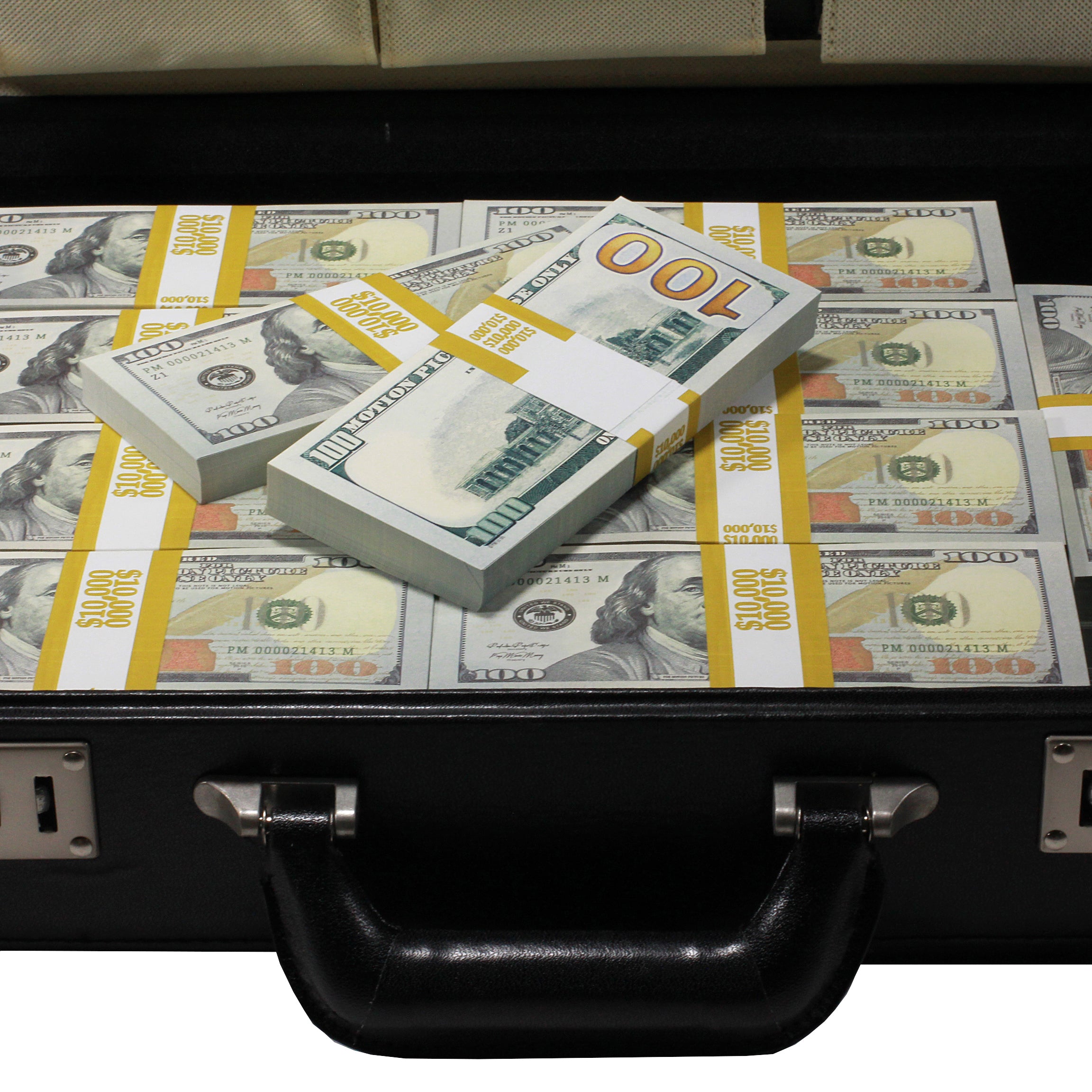 FULL PRINT BRIEFCASE OF PROP MONEY 500,000$ (100's)